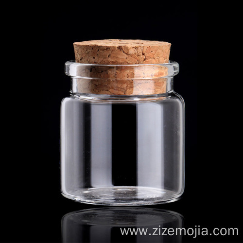 Clear glass wishing bottle with cork